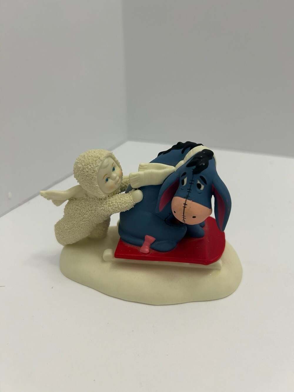 Department 56 Snowbabies Disney Showcase I'll Push You Eeyore Figurine